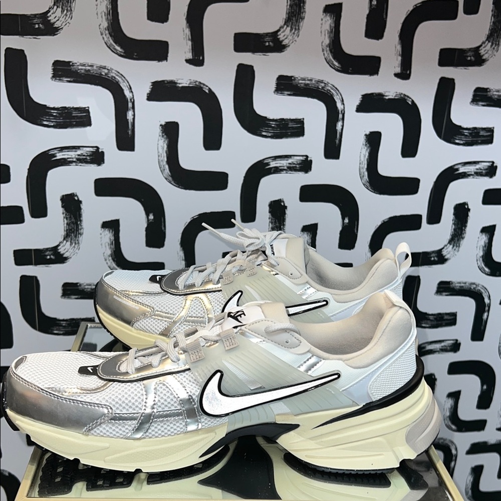 Brand New-Nike White and Gray Athletic Shoes